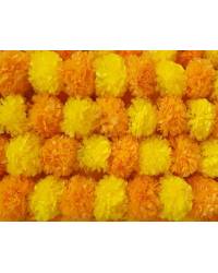 Buy Online Crunchy Fashion Earring Jewelry Amroha Craft Lemon Yellow Garland Mala - Pack of 10 Artificial Flowers CFAF0012